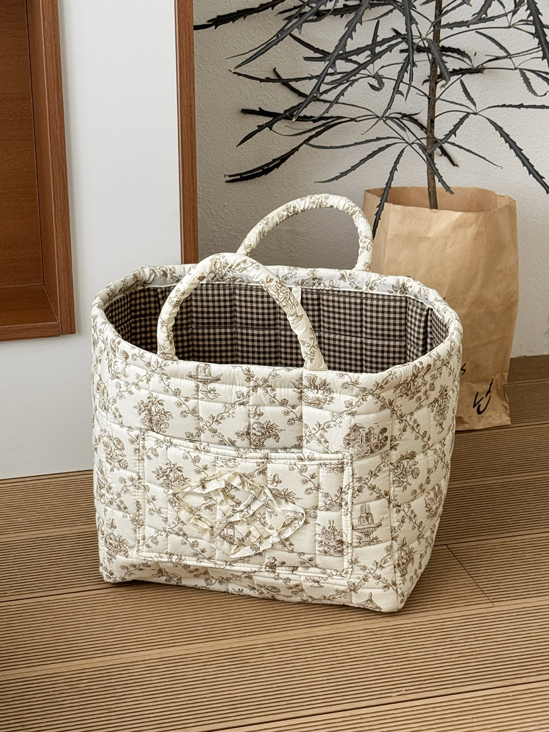 Floral Foldable Lightweight Storage Basket