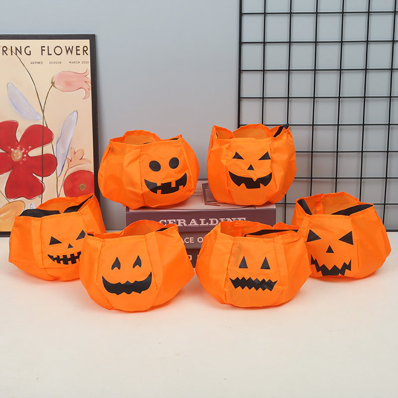 Halloween Pumpkin Trick or Treat Bag Candy Bucket