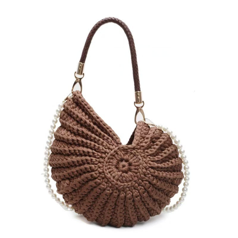 Hollow Knitted Large Capacity Wool Beach Tote Bag