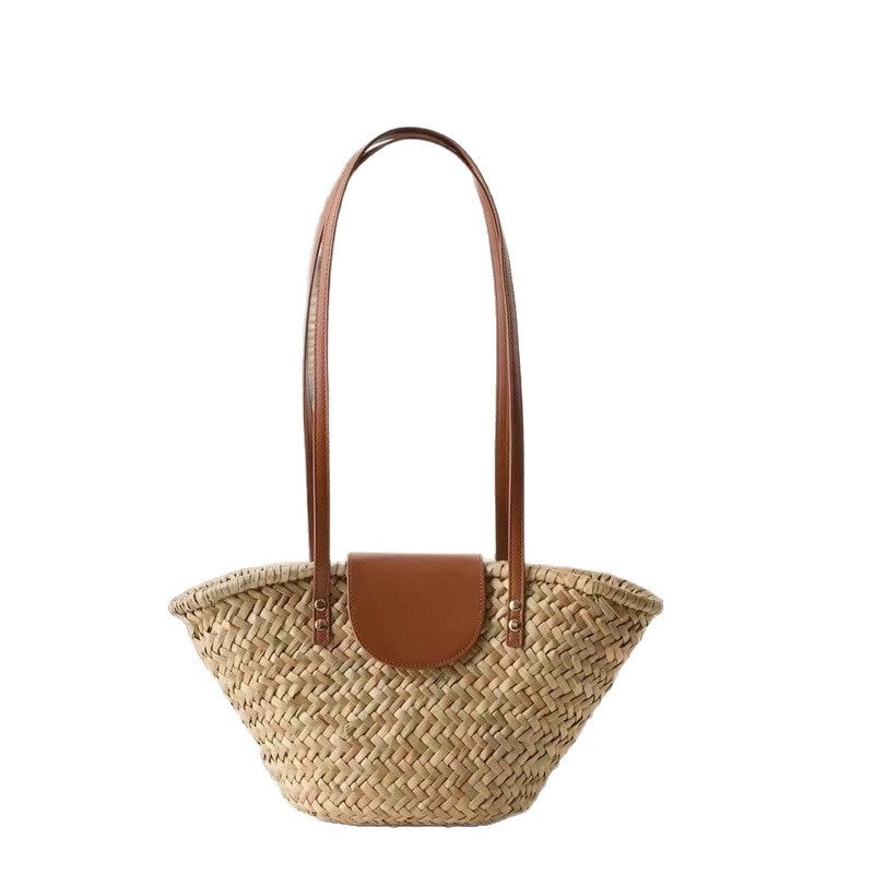 French Aquatic Grass Woven Crossbody Bag