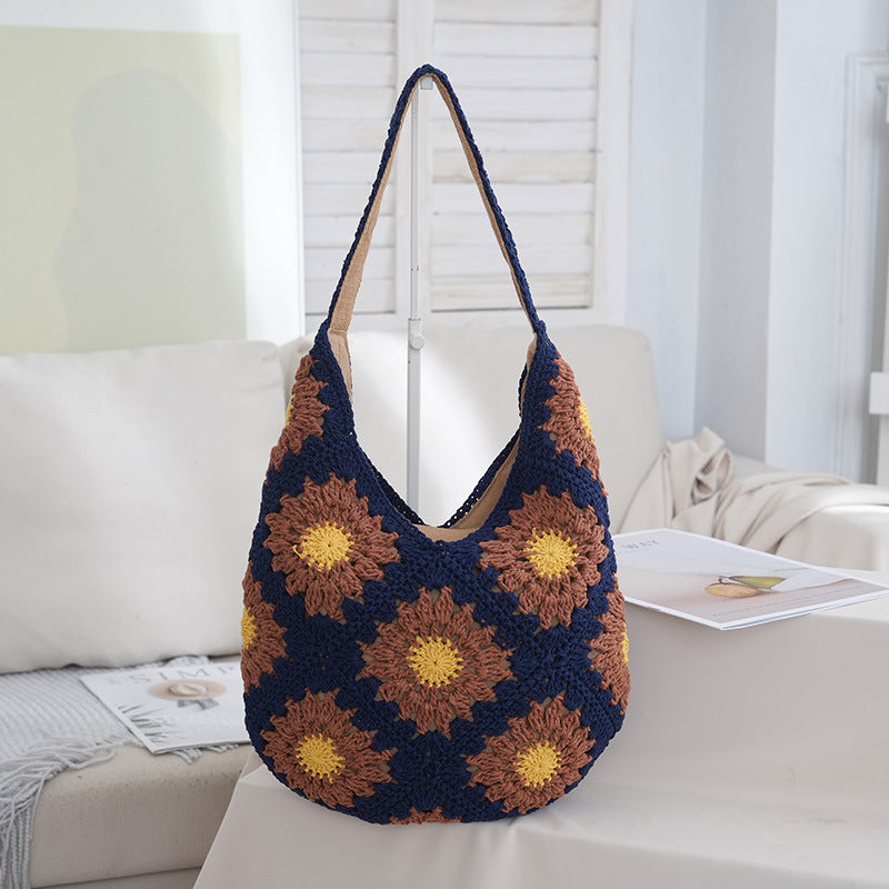 Women Lightweight Large Capacity Casual Woven Bag