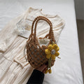 2026 Spring New Unique Handmade Woven Mesh Mini Bucket Korean Lazy Bag