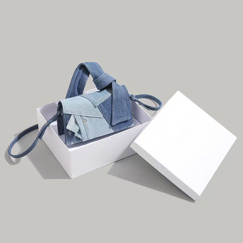 Women 2026 Simple Denim Small Square Bag, Versatile Fashion Crossbody Shoulder Bag