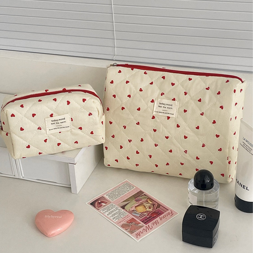 Red Love Large Capacity Toiletry Bag
