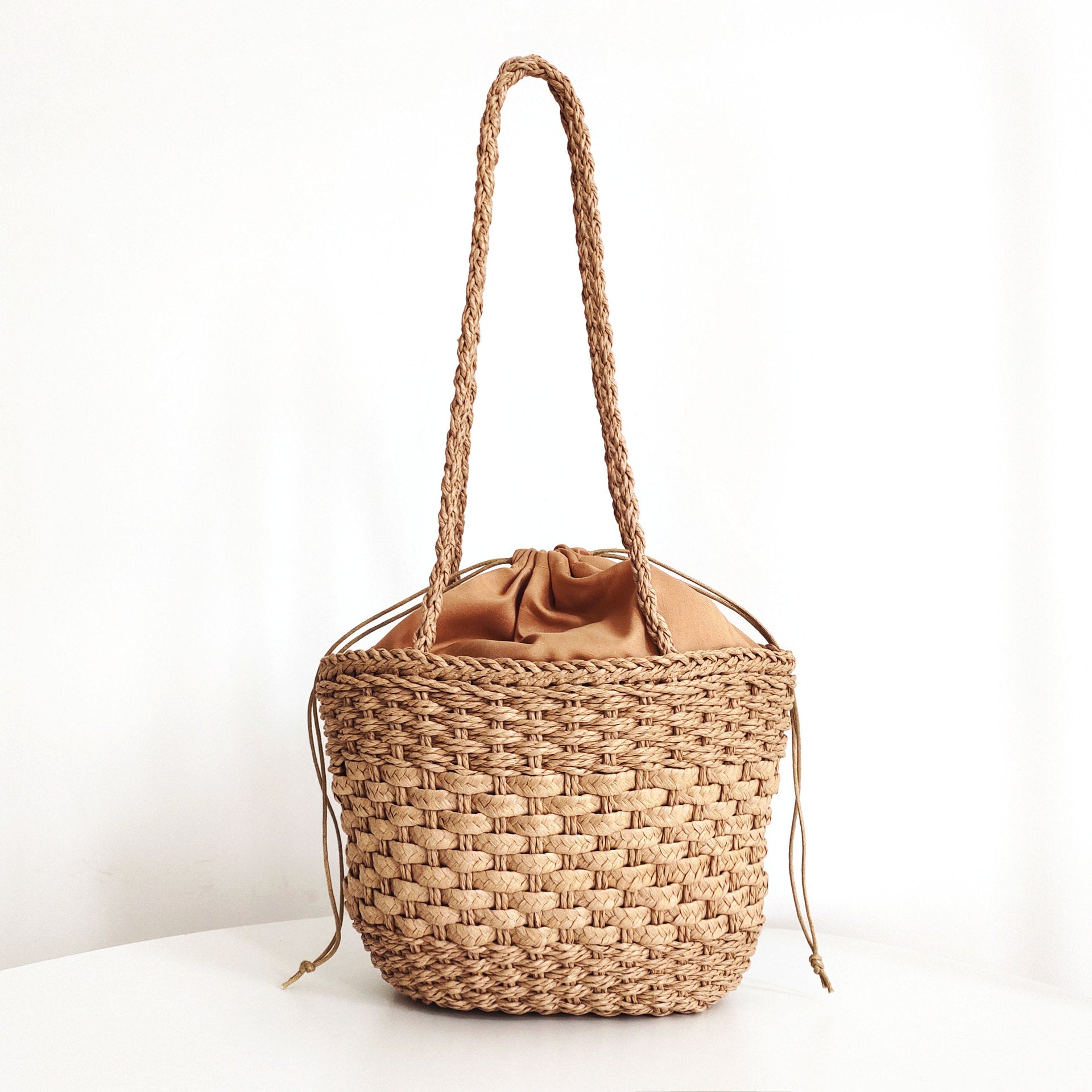 Straw Rattan Woven Beach Vacation Shoulder Bag