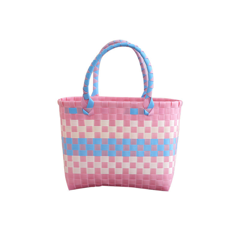 Decorative Plastic Woven Handbag