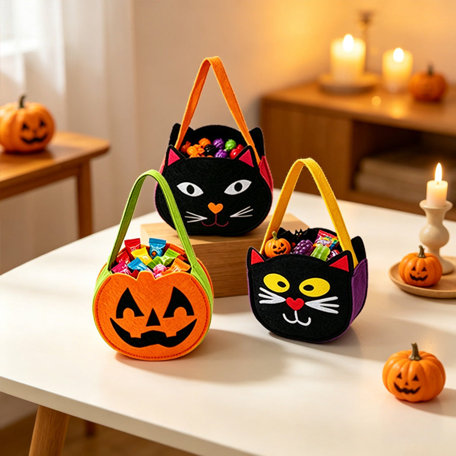 Crossbody Handbag Candy Bag Halloween Sugar Bag Gift Bag Nonwoven Packaging Children's Party Decor Prop