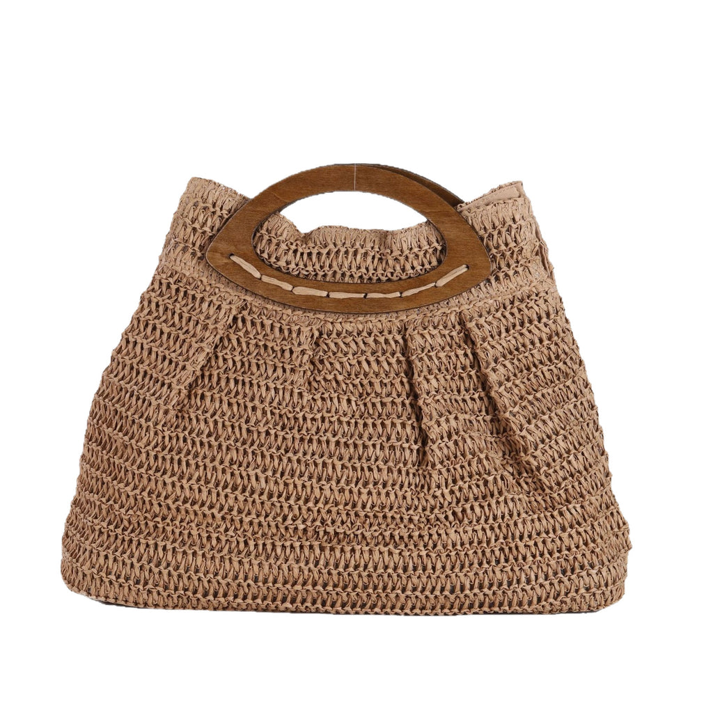 Boho Handwoven Sequin Crochet Top Handle Bag