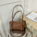 Vintage Barrel Bag with Double Buckle Accents