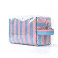 Large-Capacity Striped Travel Cosmetic Bag