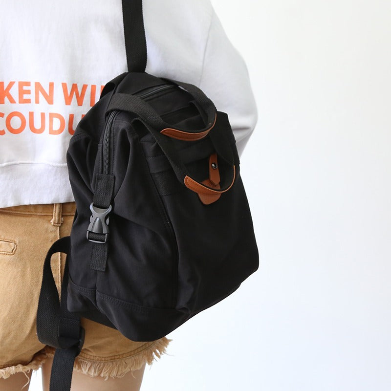 Japanese Retro Canvas Backpack For Women 2026 New Casual Fashion School Bag Korean Version Backpack For Junior High School Students And College Students