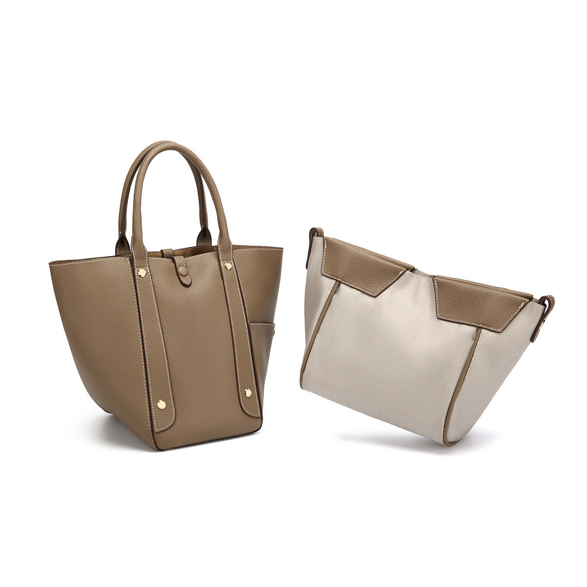 Genuine Leather Vegetable Basket Shoulder Bag