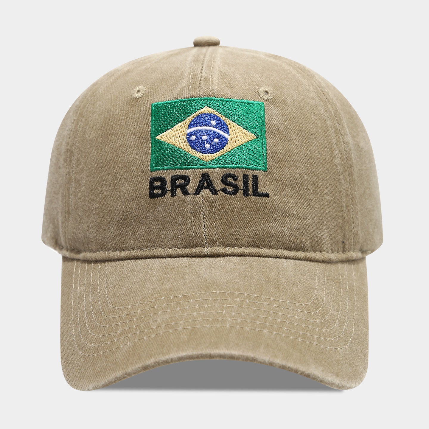 World Cup Flag Embroidered Black Baseball Cap