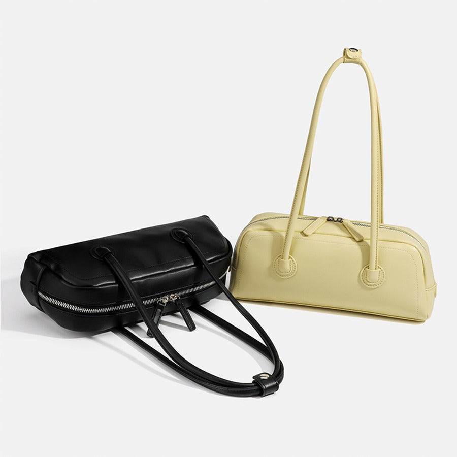 Retro Minimalist Barrel Shoulder Bag Baguette Handbag