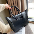 Minimalist Vegan Leather Large Top Handle Work Tote Bag