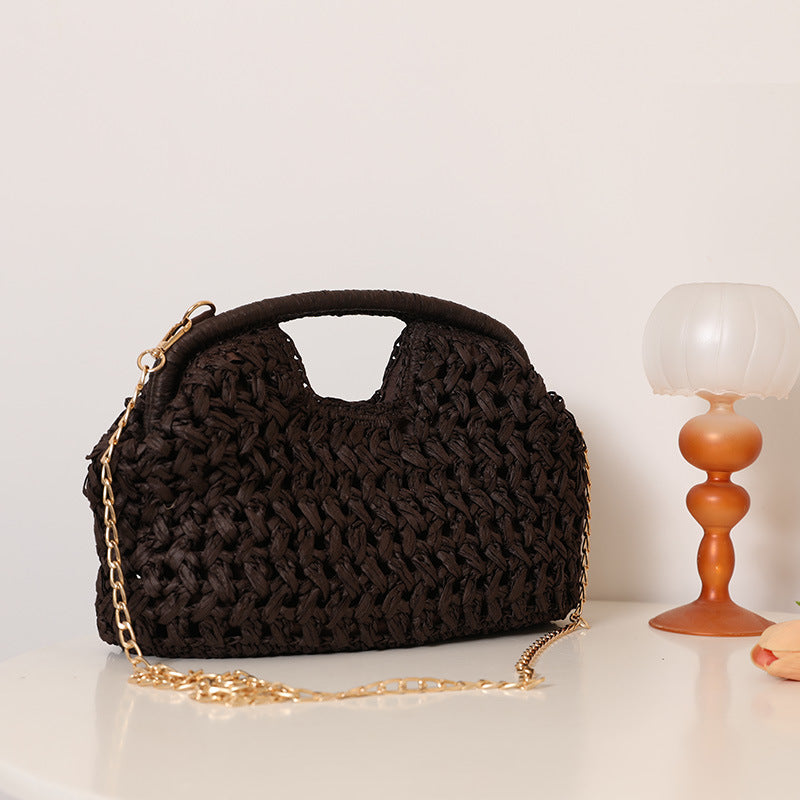 Crossbody Hollow Clasp Straw New Fashion Clutch Woven Beach Bag