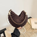 Women Handmade Woven Beach Conch Shell Crossbody Bag