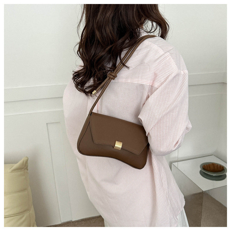 Minimalist Flap Adjustable Knotted Strap Shoulder Bag