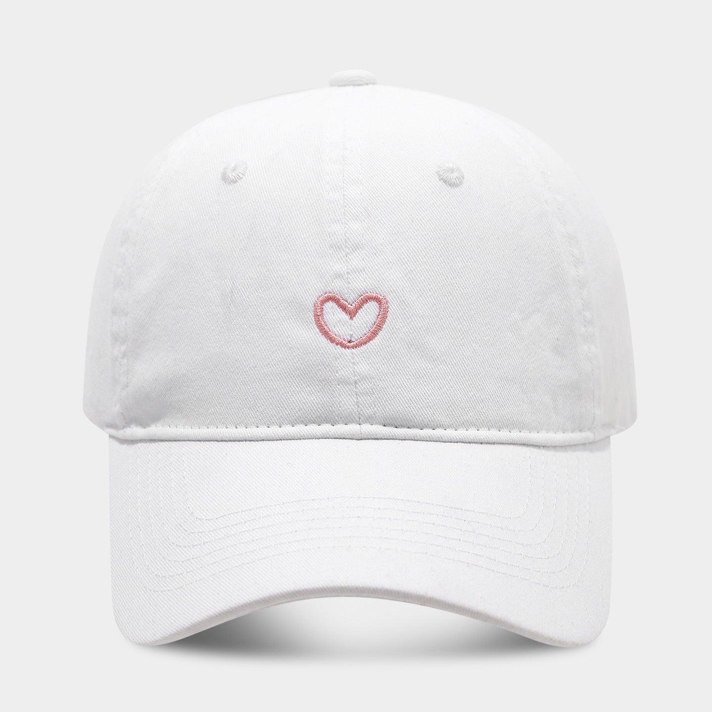 Literary Retro Embroidered Love Soft Peaked Cap