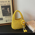 2026 New Korean Unique Hollow Mesh Wristlet Fashion Beach Handbag