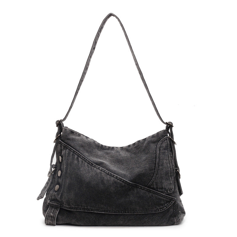 Women 2026 Retro Denim Crossbody Bag, Large Capacity Commuter Tote