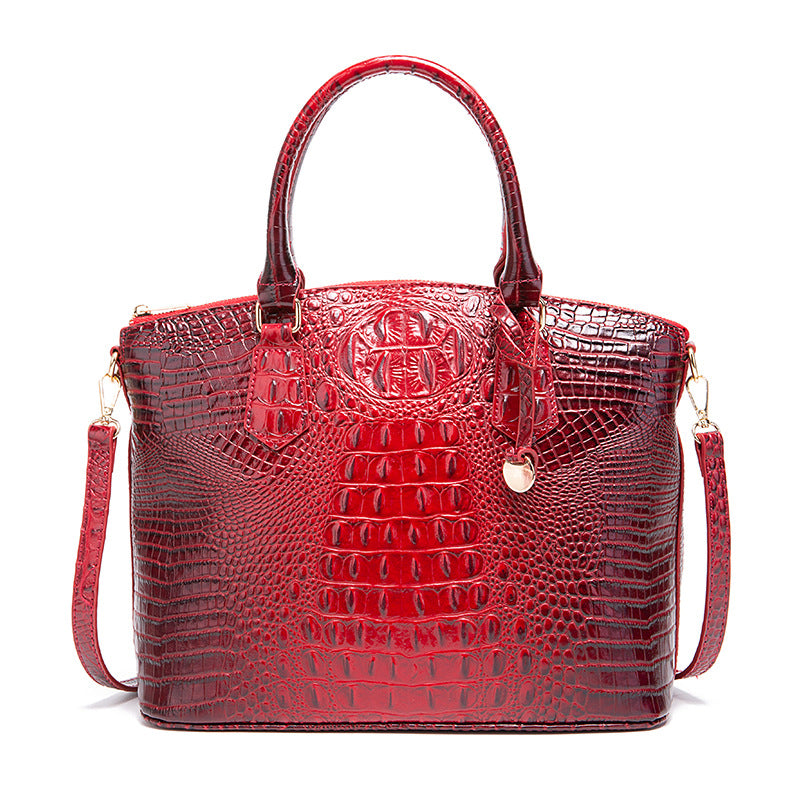 Portable Crossbody Retro Multi-Color Crocodile Pattern Bag