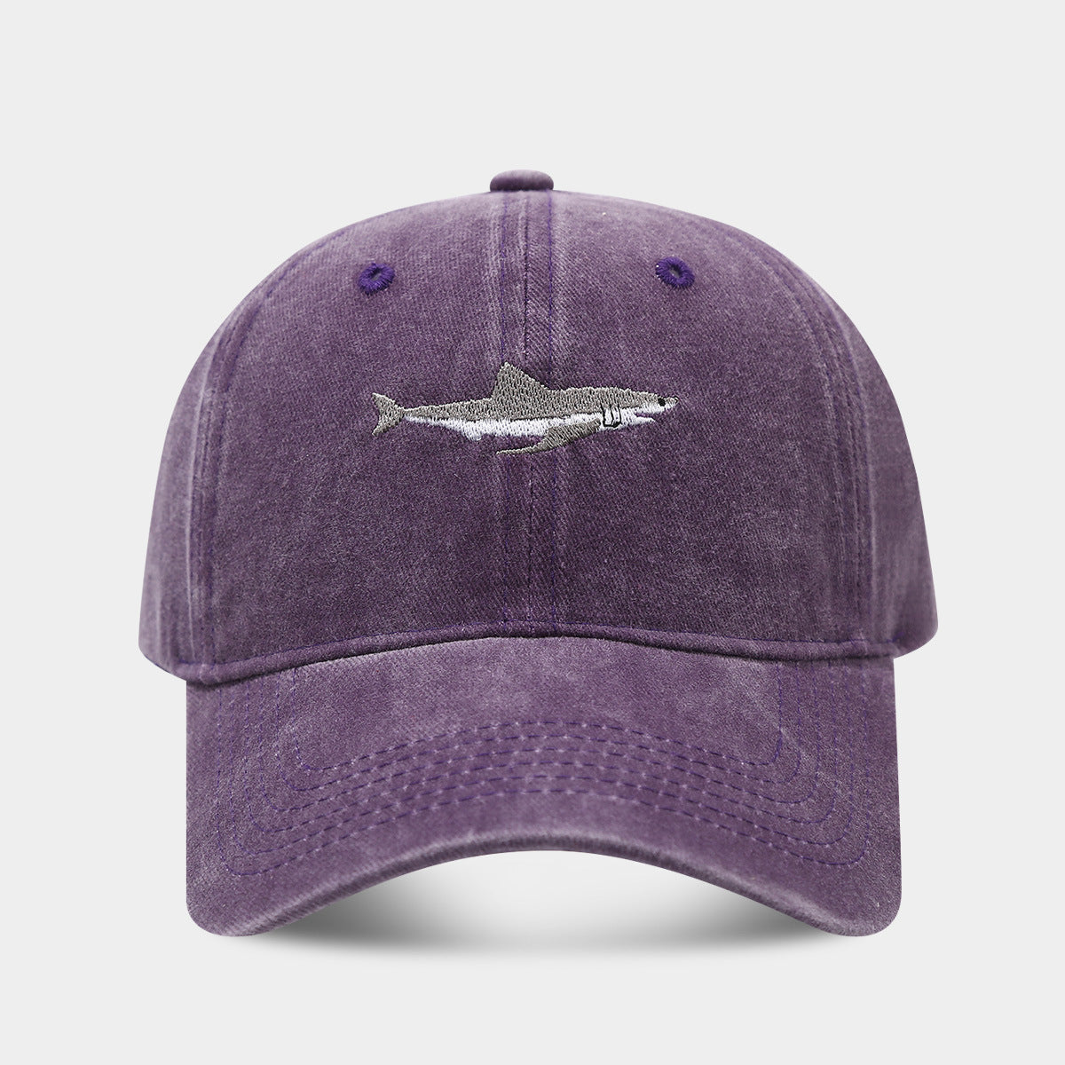 Washed Shark Retro Style Baseball Cap