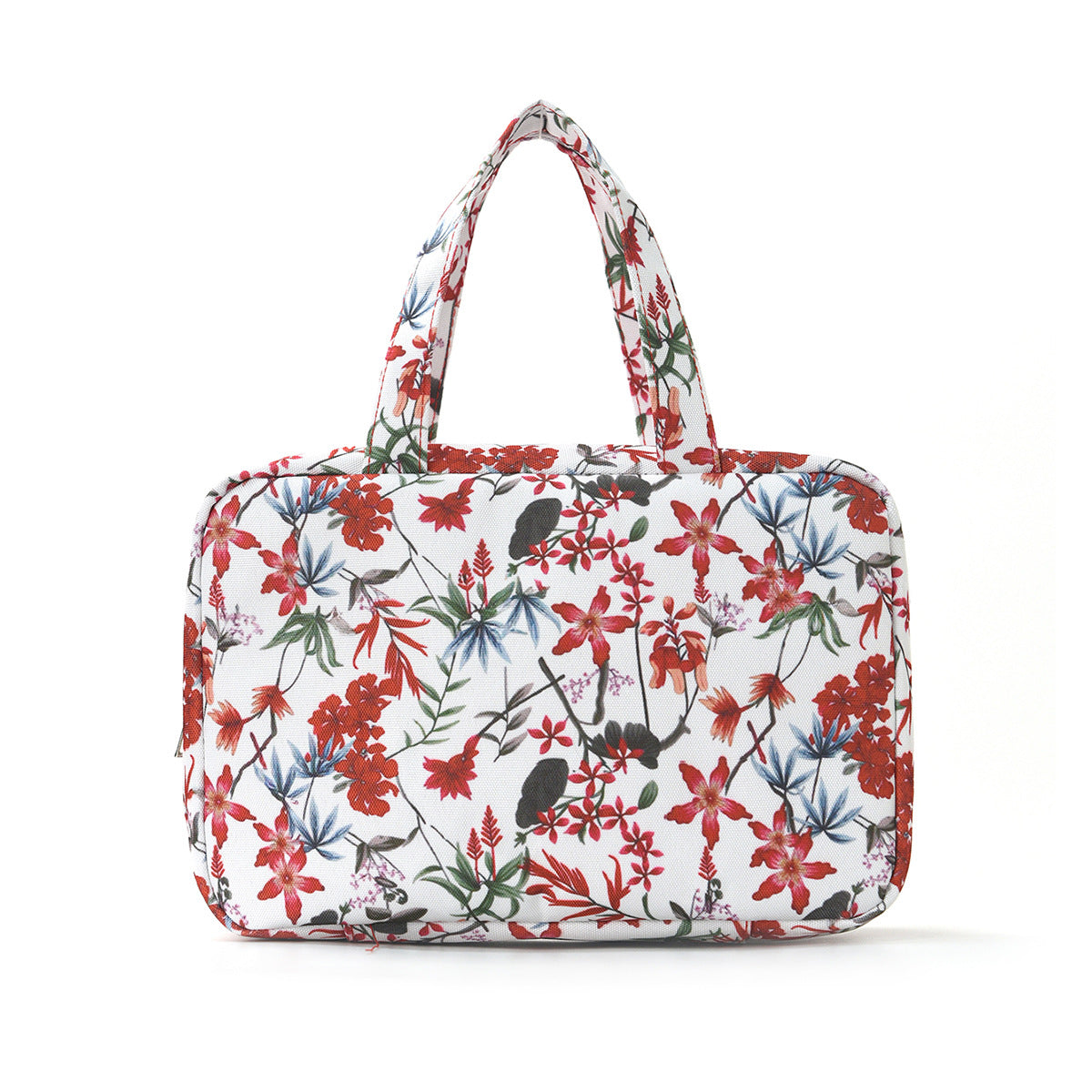 Dry-Wet Separation Floral Toiletry Bag