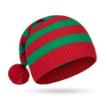 Christmas Cable Knit Stockings and Striped Pom Pom Hats
