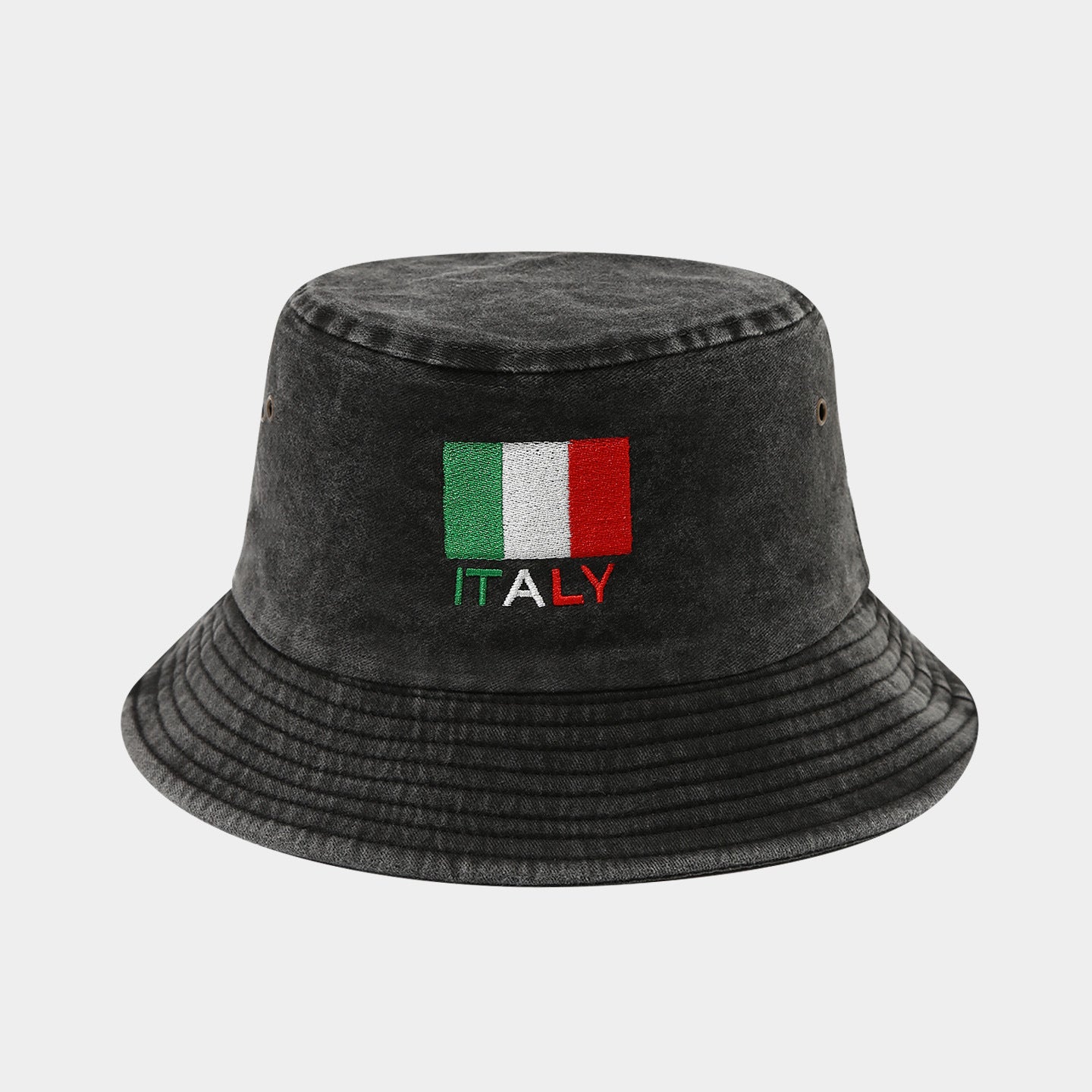 Washed Foldable World Flag Fisherman Hat