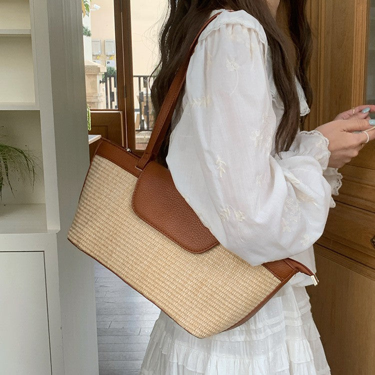 Straw Woven Summer Beach Tote Shoulder Bag