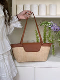 Straw Woven Summer Beach Tote Shoulder Bag