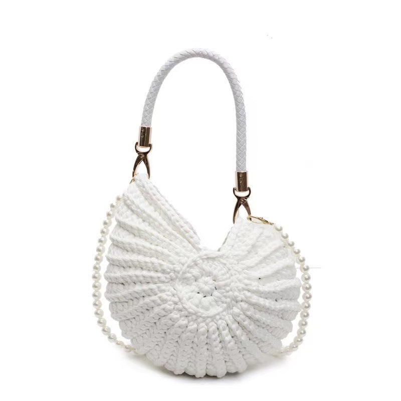Hollow Knitted Large Capacity Wool Beach Tote Bag