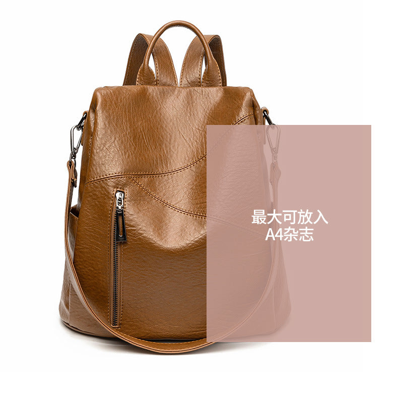 Korean Style Fashionable Backpack For Women, Simple And Easy To Wear, 2026 Spring New Product, Large Capacity Anti-Theft Backpack, Casual Travel Bag