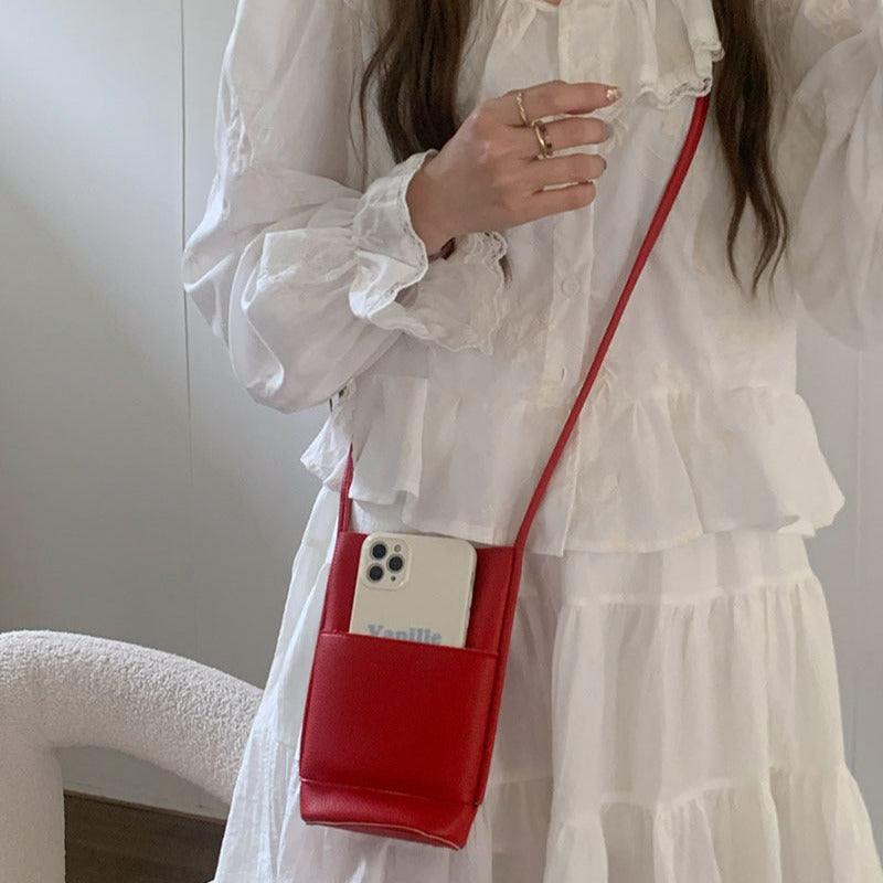 Soft Leather Mobile Phone Crossbody Mini Bag