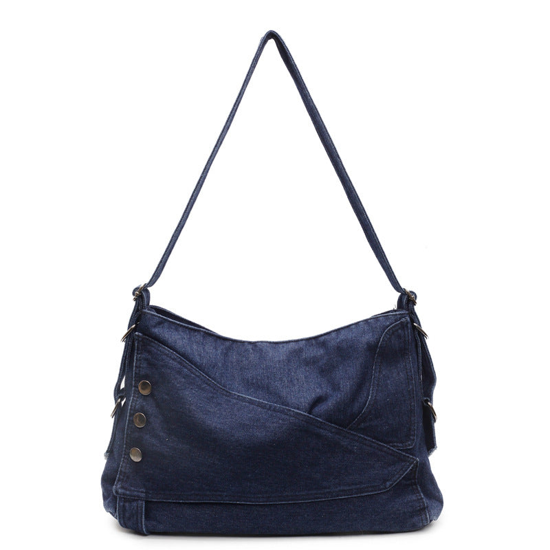 Women 2026 Retro Denim Crossbody Bag, Large Capacity Commuter Tote