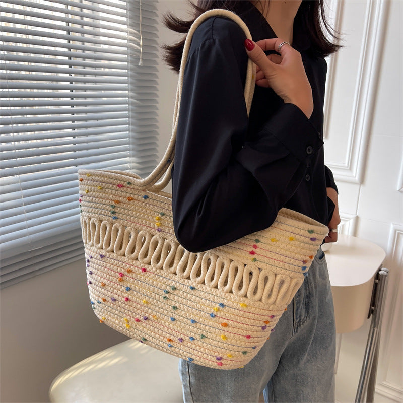 Cute Straw Woven Beach Shoulder Bag