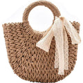 Handmade Straw Woven Crossbody Phone Bag