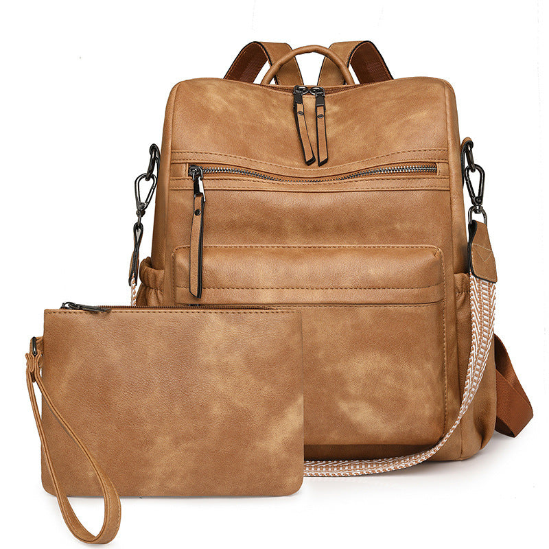 Women Large Vintage Multifunctional Set Backpack