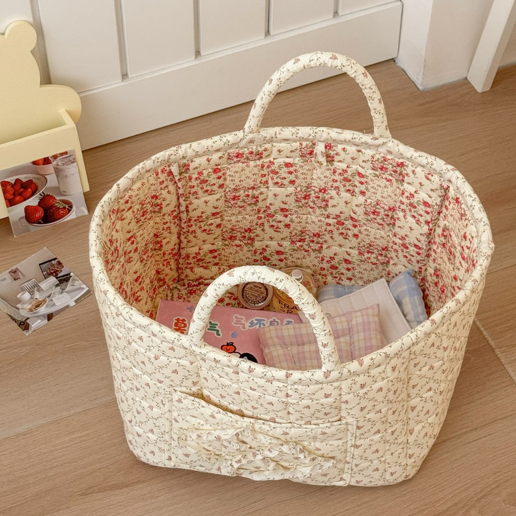 Floral Foldable Lightweight Storage Basket