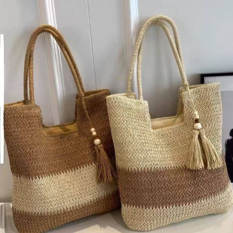 Woven Straw Large Capacity Handmade Beach Tote Bag