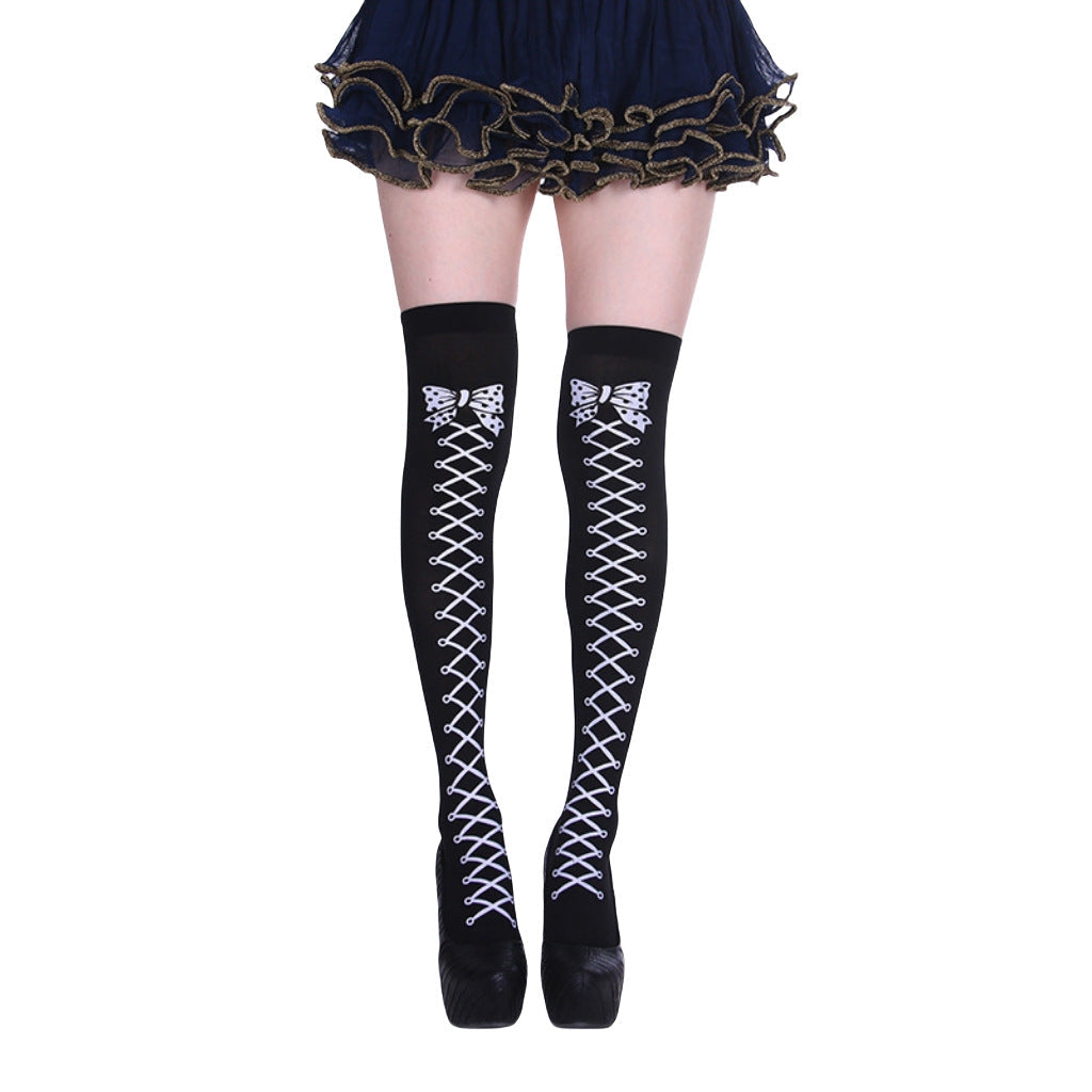 Christmas Halloween Party Knee high Socks Cosplay Apparel Accessories