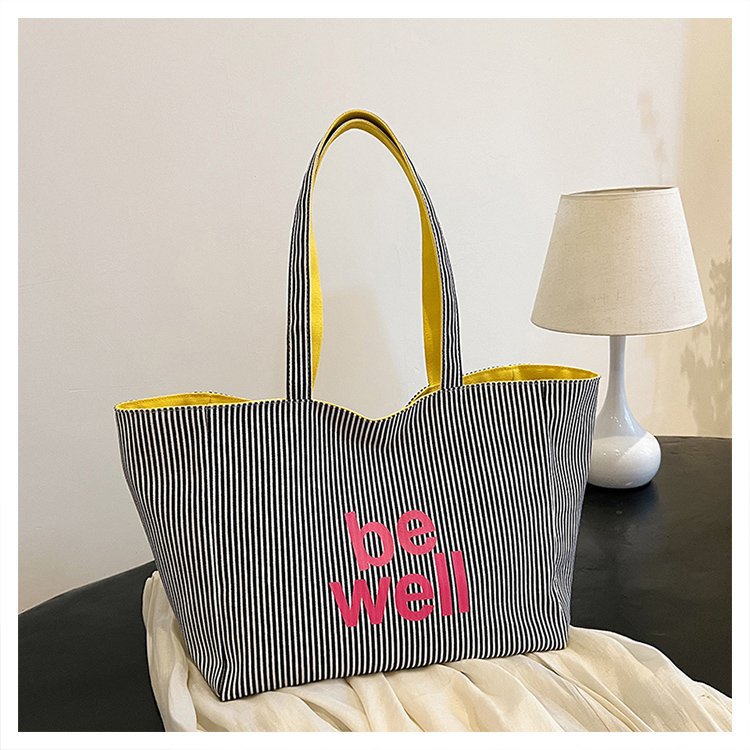 Casual Double-Sided Letter Large Capacity Tote Bag