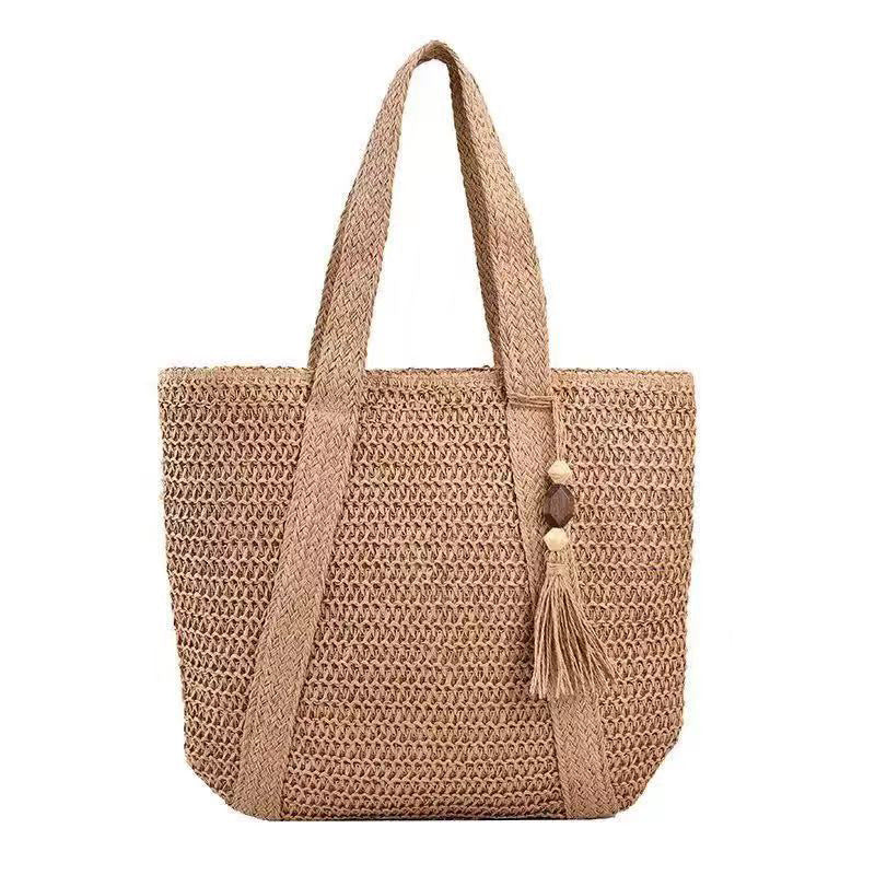 Summer Shoulder Straw Large Capacity Commuter Tote Bag