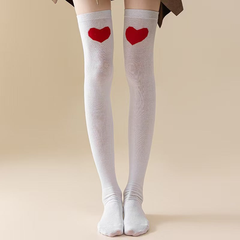 Cross border Valentine's Day date over the knee cotton sock