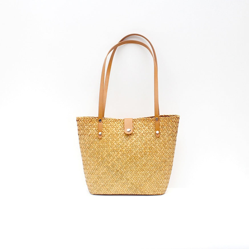 Handwoven Straw Large Capacity Beach Tote Bag