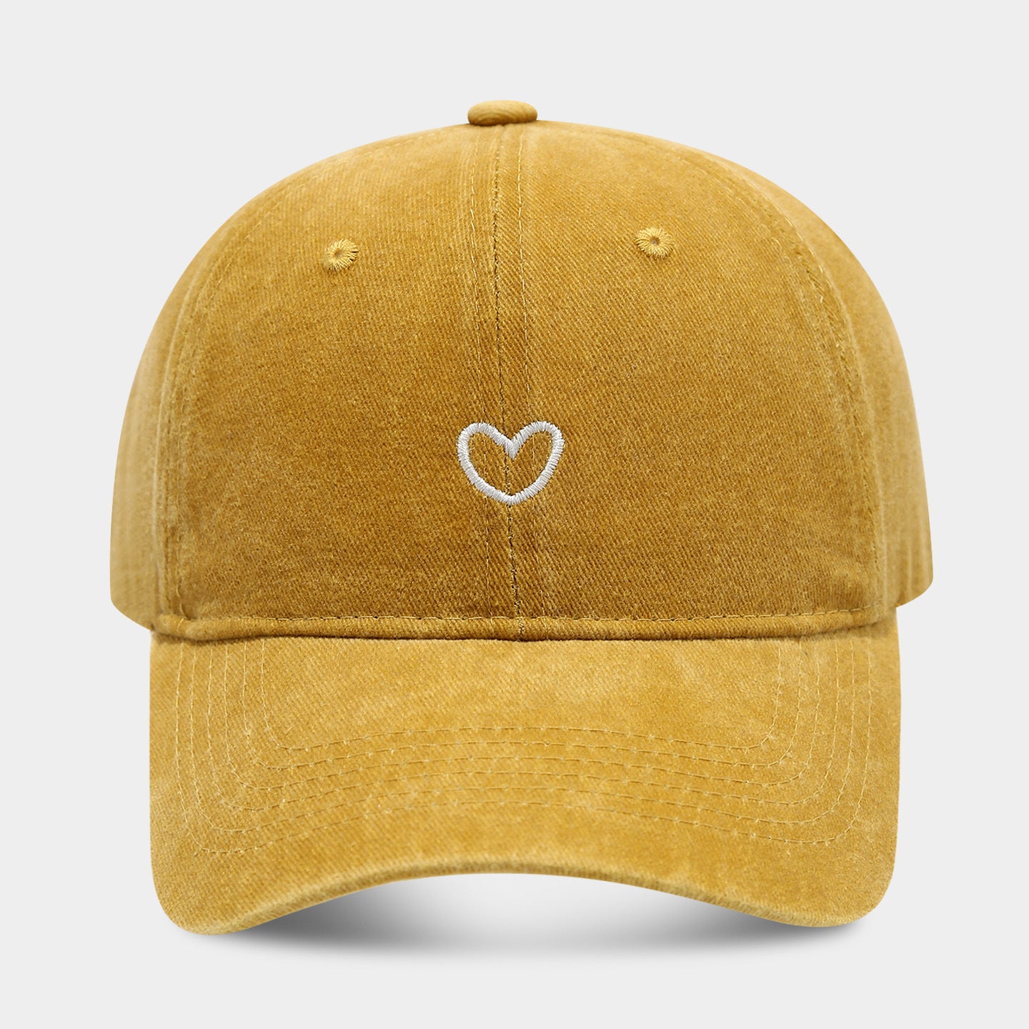 Literary Retro Embroidered Love Soft Peaked Cap