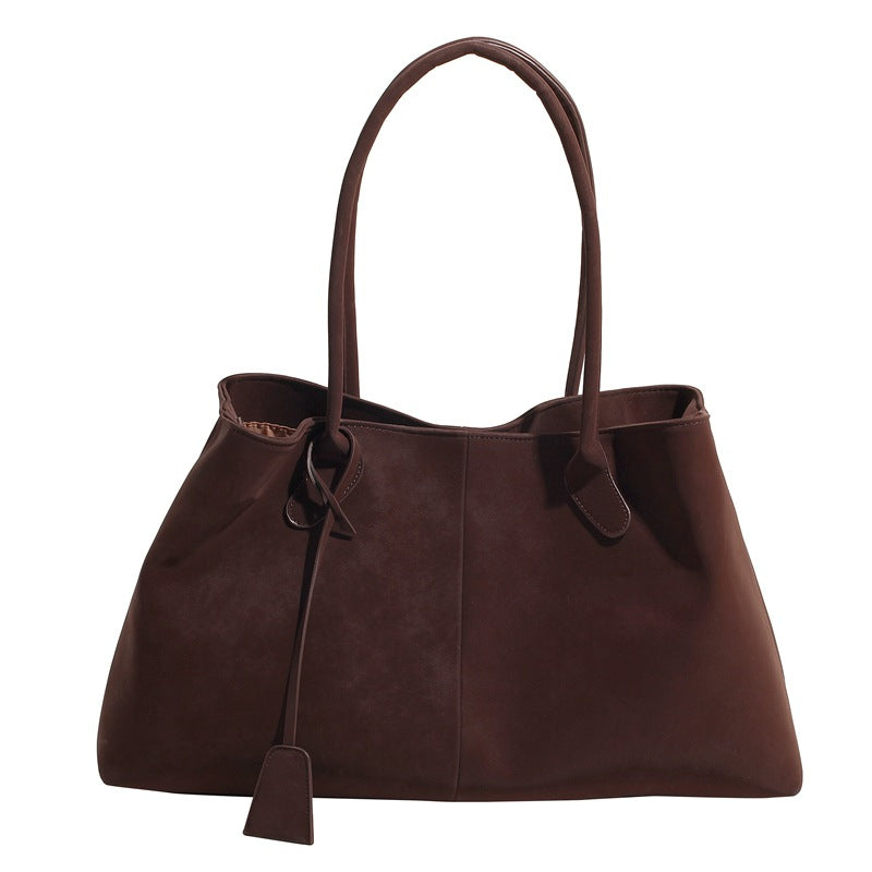 Western Oversized Solid PU Tote Bag