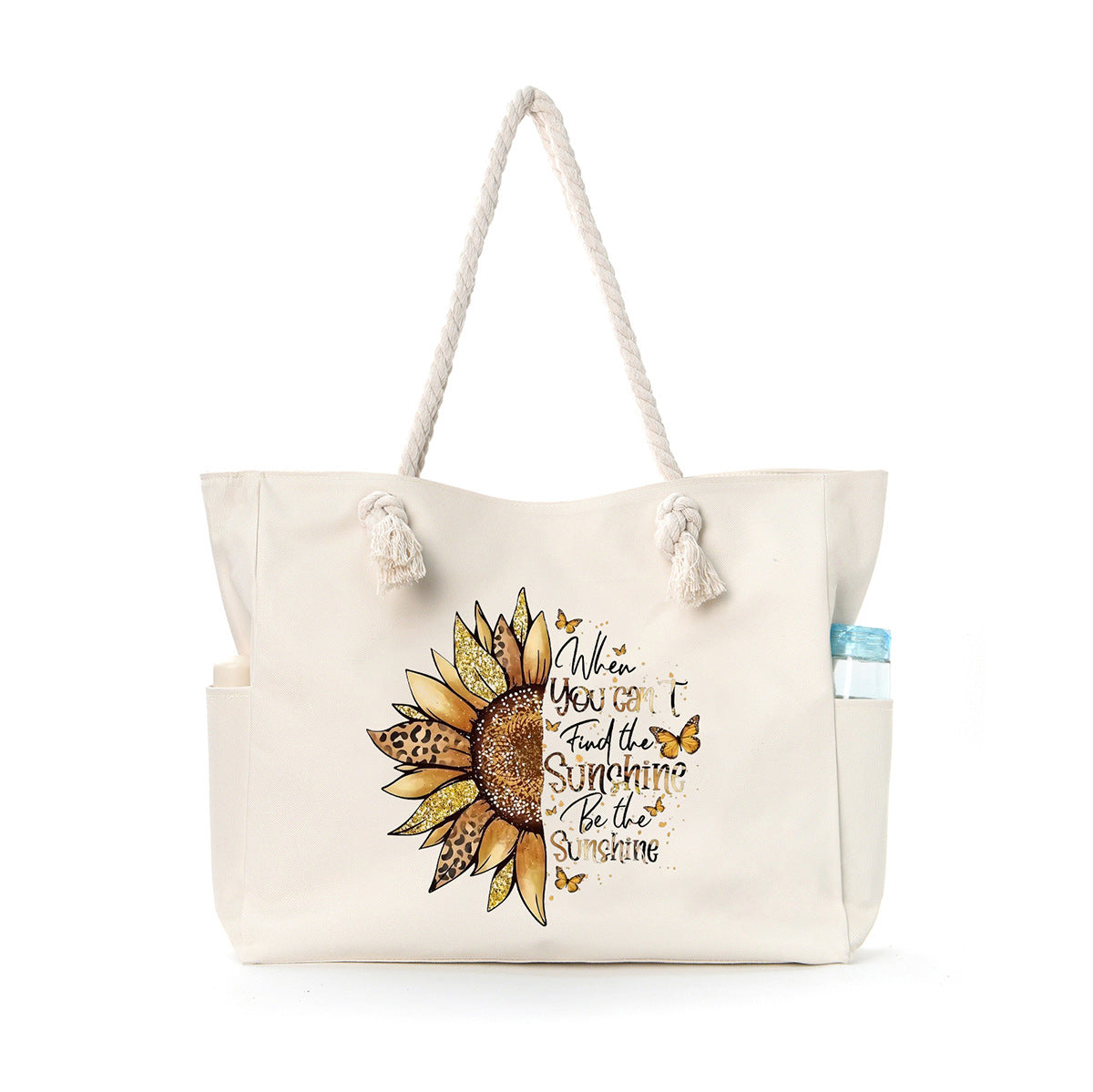 Women Large Capacity Beach Canvas Underarm Bag