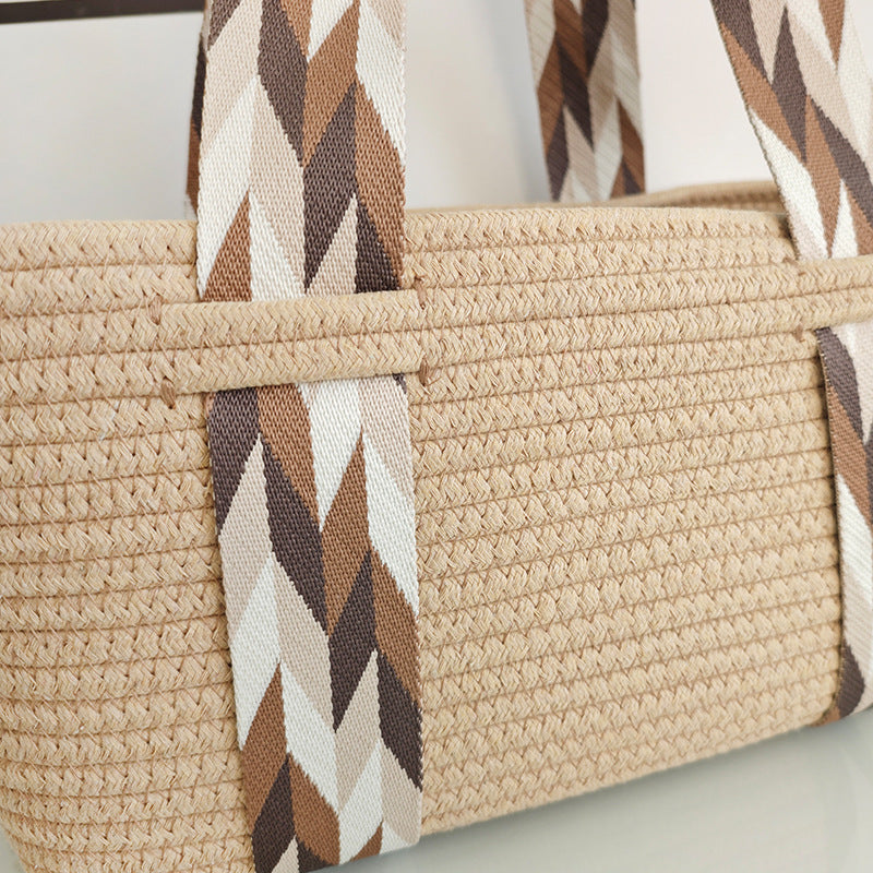 Handmade Large Capacity Straw Picnic Basket